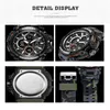 Smael Camouflage Watch Watch Men Waterproof Dual Time Display Męs