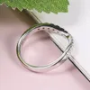 Anéis de casamento M-JAJA meio anel curvado banda de casamento 925 prata esterlina 0.39ct laboratório anéis de diamante para mulheres d cor jóias 231208