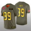 Houston''texans''men 99 J.J. Watt 4 Deshaun Watson 22 Gareon Conley Custom Women Youth Olive Golden Jersey Salute to Service