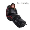 Sleeping Bags Very Warm White Goose Down Filled Adult Mummy Style Sleeping Bag Fit for Winter Thermal 4 Kinds of Thickness Camping Travel 231208