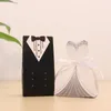 Gift Wrap 100Pcs Bridal Bag Cases Groom Tuxedo Dress Gown Ribbon Wedding Favor Candy Box183b
