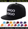 Ball Caps Niestandardowe haft logo płaski giełda kapelusze haty dorosły swobodny akryl sport