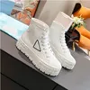 Double Wheel Nylon Gabardine Sapatilhas Designer Canvas Sapatos Casuais Luxo Plataforma Triângulo Logo High Top Casual Pequeno Sapatos Brancos Tamanho 35-41