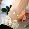 Perlé ASHIQI naturel perle d'eau douce coquille fleur Bracelet 925 bijoux en argent Sterling pour les femmes tendance 231208