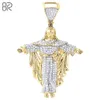 Colgante de moissanita VVS de Jesucristo el Redentor, dijes personalizados, joyería fina de oro Sier para collar, mujeres y hombres