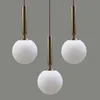 creative glass hanging lamp 15 20 25 30cm white ball light shade gold black bedroom restaurant bar278l