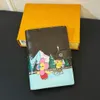 Luxury Bags Sunflower Unisex Wallets Designer Brand Panda Check Womens Vivi Notebook Diary Graffiti Brown Letter Scrapbook Notepad Mens Card Holders Notebooks