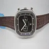 IKWATCHES- 클래식 시계 크로노 그래프 쿼츠 스톱워 브루 블랙 다이얼 검은 고무 벨트 남성 시계 스포츠 스퀘어 신사 감시 남자의 2478