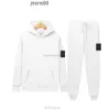 Stone Island Jacke Herbst Winter Männer Hoodie Hose Harajuku Sportbekleidung Marke lässig einfarbig Damen mehrfarbig Kapuzenpullover Set 2 Stück Stone-Island Jacke