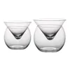 Molecular Mixology Interlayer Triangle Cocktail Iced Crystal Wine Glass Cone Martini Globular Set Bartender Special Drinking Cup X2807