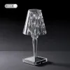 Lámparas de mesa Lámpara acrílica de diamante nórdico decoración artística Kartell LED escritorio recargable luz nocturna táctil para dormitorio sala de estar 234z