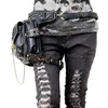 Bolsas de cintura bolso de cuero steampunk retro serpentina hombres rock rock mujeres gótica gótica packs negros paquetes de moda