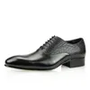GAI Dress Высококачественные мужские элегантные деловые офисные оксфорды на свадьбу, деловые кожаные туфли на шнуровке, черные туфли ручной работы 231208
