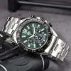 2024 Men lyxdesigner Automatisk kvartsvakt Titta på Mens Auto 6 Hands Watches Wristwatch TG01