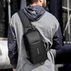 Fenruien Nowi mężczyźni wielofunkcyjna torba na klatkę piersiową TSA Anti-Creft Bag na ramię USB ładowanie Wodoodporna torba crossbody K713274T