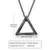 Collier pendentif à breloque Triangle en acier inoxydable, chaîne, bijoux à la mode pour hommes, collier personnalisé