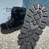 Luksusowe niszczenie apres-ski buty projektantki kobiety śniegowe buty śnieżne skórzane futra jesień i zimowe style platforma nylon gabardine apres-ski buts rozmiar 35-41