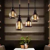 Vintage Loft suspension Style industriel ambre verre lampe Bar Restaurant rétro chambre Bar 3 Style suspension Light317c