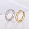 Fedine Anelli Jesming Anello digitale romano placcato oro 18k Anello scavato in acciaio inossidabile placcato argento sterling 925 Anello quotidiano squisito per le donne Etad