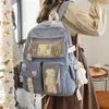 Koreańskie plecaki na dużych pojemności Kobiety Kawaii Uczniowie Preppy ITA Bag dla nastolatków dziewcząt słodkie wodoodporne torby szkolne 211026301U