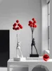 Decorative Objects Figurines Art Balloon Girl Statues Banksy Flying Sculpture Resin Craft Home Decoration Christmas Gift living room decoration 231208