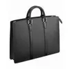 Berömda varumärkesportföljdesigner Mens Business High Quality Real Leather Men Bag Designer Märken Män Dokumentväska M30052 Gual256V