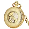 Pocket Watches Vintage Mechanical Pocket Watch Gifts For Män Kvinnor Blue/Green/Red/Yellow Fob Chain Clock Par Pocket Watches Montre de Poche 231208