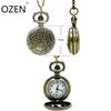 Montres de poche APW005 vente en gros Vintage Bronze petit mélange de 12 modèles montre de poche collier pendentif de montre de style victorien. 231208