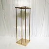 Party Decoration 12pcsSquare Wedding Metal Gold Flower Vase Column Stand For Centerpiece Yudao1080232S