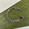 Sterling Silver Armband Två g lyxdesigner smycken pärlor svart grön emalj gris näskedja valentiner dag gåva för män och kvinnor