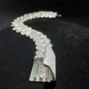 مطلي بالذهب ميامي المثلج خارج سلسلة ماسانيت الماس الكوبي 18 مم عرض 3 صفوف كوبية سلسلة سلسلة سوار الهيب هوب الرجال المجوهرات