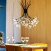 Lustre de fleur de pissenlit créatif moderne LED salon restaurant magasin de vêtements décoration de la maison lampe de bouquet 19 têtes Chande294o