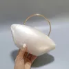 Evening Bags Pearl bead shaped acrylic clutch bag women designer evening party tote box purse ivory handbag 231208