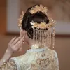 Headwear Hair Accessories Himstory Full Set Chinese Ancient Costume Step Shake Chinese Tiara Tassel Flower Phoenix Hair Crown Accessories 231208