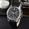 أزياء رجالي الساعات غير الرسمية Quartz Chronograph Designer يشاهد Men Leather Strap Men's Gift