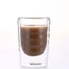 6 st mycket dubbelskikt värmemotstånd vassle protein nespresso kaffemuggar espresso kaffekopp termisk glas 150 ml gåvor l0309192t