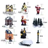 Kerstversiering 10 Stuks Set Ornament Gloeiend Huisje Lichtgevende Cabine Kerstman Klein Huis Dorpsgebouw Decor Voor Kinderen G2325