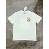 カサブランカデザイナーメンティーサマーラウンドネックカラーマッシュルームプリントTシャツ白い半袖Tシャツカサブランポロス