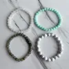 MG2034 New Design Howlite Amazonite Snow Quartz Labradorite Bracelet Set Womens Natural Gemstone Beaded Energy Jewelry