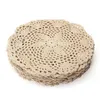 12pcs vintage tapis de coton rond main crochet dentelle napperons fleurs dessous de verre lot table de ménage décoratif artisanat accessoires T2005304t
