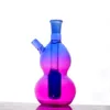 Красочный двойной сносиный снижение стеклянная масляная горелка Bong.