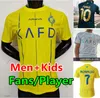 AL Nassr FC Soccer Jerseys Ronaldo 2023 2024 Fani gracz do domu 3 22 23 24 Mane Brozovic Ghareeb Alex Telles Laporte Men Set Set Football Shirt Al-Nassr FC Maillots