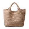 Torby wieczorowe ręcznie robione tkaninowe torba na ramiona dla kobiet wegańska skórzana torba na torbę na plażę torebki podróżne i torebki designerski koszyk b288o