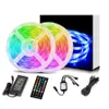 Music Sound Active LED Strips 12V 5050 RGB SMART LEDS مرنة شريط ذكي الضوء الخفيف 5M مجموعة 300LELLES