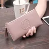 new wallet women's long leather multi card large capacity buckle leather wallet1915