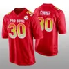 Pittsburgh''Steelers''Men 19 JuJu Smith-Schuster 30 James Conner Custom Dames Jeugd AFC Game Red Jersey Pro Bowl