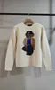 Kvinnors tröjor RL Sticked Pullover tröja stickad Polo Cartoon Bear Round Neck Autumn/Winter Warm 385