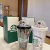 Starbucks Tumblers Astronaut Straw Cup stor kapacitet Högt värde Star Cup Ins Wind Portable Car Cup 500 ml