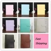 wholesale A6 Colorful Creative Macarons Binders Notebook Shell Loose-leaf Notepad Spiral Binder Inside Page Glitter Transparent Storage Bag