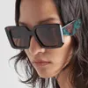 Okulary przeciwsłoneczne moda fajna zielona żółw kwadrat Kobiety Kobiety Zagimny projektant okularów Słońca Trendy Big Rame Men ShadesnglassessUnglasses30o